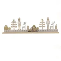 Gold Wooden Advent Calendar with ..