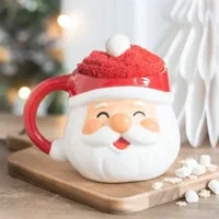 Jolly Santa Christmas Mug and Soc..