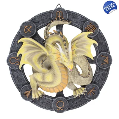 Mabon Dragon Resin Wall Plaque by Anne Stokes
