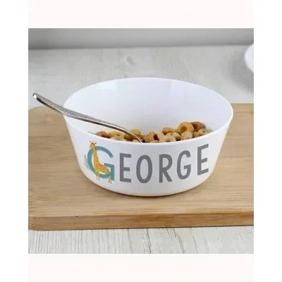 Personalised Animal Alphabet Plastic Bowl