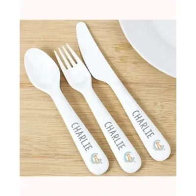 Personalised Animal Alphabet Plastic Cutlery