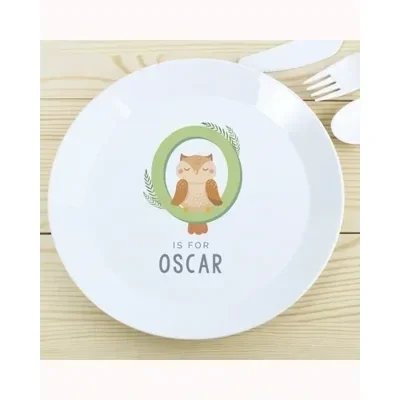 Personalised Animal Alphabet Plastic Plate