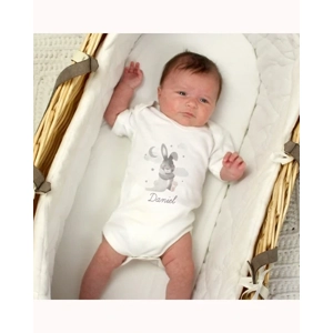 Personalised Baby Bunny 0-3 Months Baby Vest