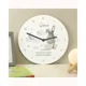 Personalised Baby Bunny White Wooden Clock