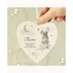 Personalised Baby Bunny Wooden Heart Decoration