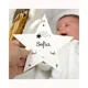 Personalised Baby Moon Wooden Star Decoration