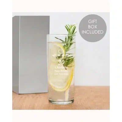 Personalised Birthday Craft Hi Ball Glass