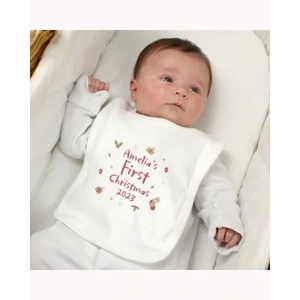 Personalised First Christmas Bib