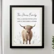 Personalised Highland Cow Black Poster Frame