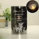 Personalised Highland Cow Glass LED Candle