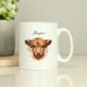 Personalised Highland Cow Mug - Boy