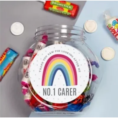 Personalised Rainbow Sweet Jar