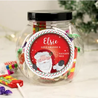 Personalised Santa Christmas Sweet Jar