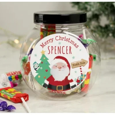Personalised Santa Sweet Jar