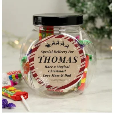 Personalised Special Delivery Sweet Jar