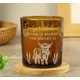 Personalised Engraved Highland Cow Amber Glass C..