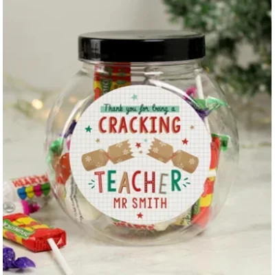 Personalised Cracking Teacher Sweet Jar