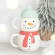 Set of 2 Winter Snowman Stacking Mugs
