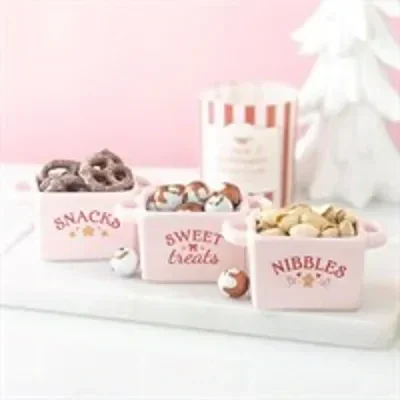 Set of 3 Sugarplum Bakery Snack Bowls