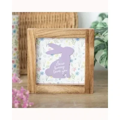 Some Bunny Loves You Wooden Frame Sign