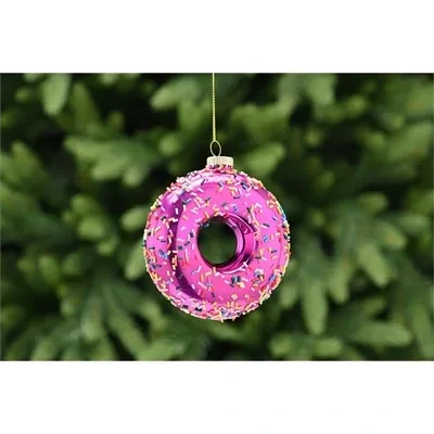 Sprinkle Donut Glass Hanging Decoration