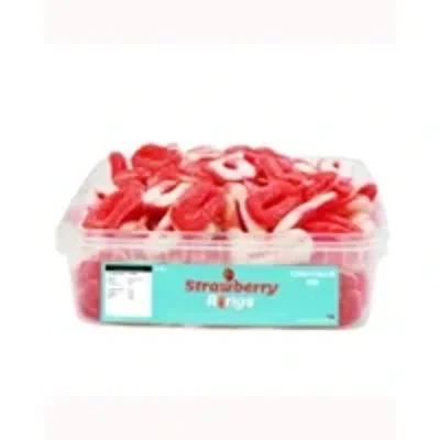 Strawberry Rings Tub 600g