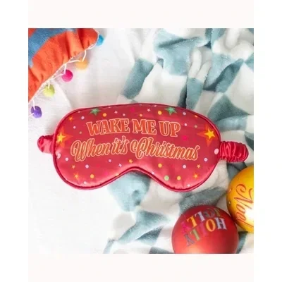 Wake Me Up When It's Christmas Satin Sleep Mask