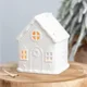 White Gingerbread House Tealight Holder