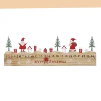 Wooden Advent Calendar with Santa