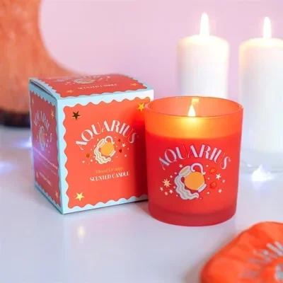 Zodiac Zest Aquarius Blood Orange Candle
