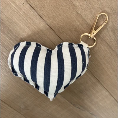 Bagcharm blue stripes