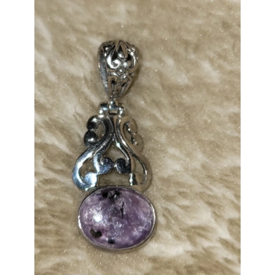 Charoite Pendant 1.25