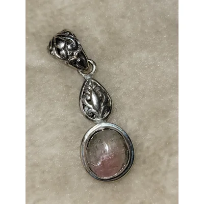 Watermelon Tourmaline Pendant SS925
