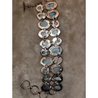 Larimar SS925 Bracelet- Toggle Adjustable 7" to 8"