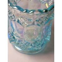 VINTAGE Imperial Carnival Blue Glass Toothpick Holder