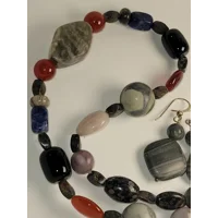 Jay King DTR Mine Finds 18" to 21" Necklace with Matching Earrings