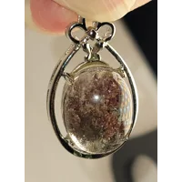 SALE thru Feb 25th Garden Quartz Pendant SS925 stamped Does Not Test as SS925!