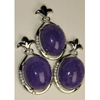 SALE thru Feb 25th Natural Charoite Pendants 7pcs Total SS925 stamped but Do Not Test as SS925!