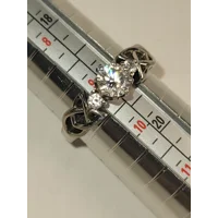 SALE thru Feb 25th!! Sz 9 CZ 3 stone Celtic Knot SS925 Berricle Ring