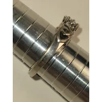SALE thru Feb 25th!! Sz 9 CZ 3 stone Celtic Knot SS925 Berricle Ring