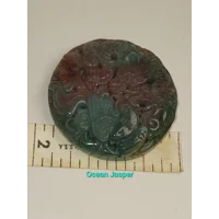 Ocean Jasper Carved Amulet