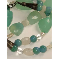 Natural Stones with Fresh Water Pearls Necklace