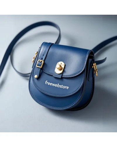Men's Designer Blue Saddle Bag