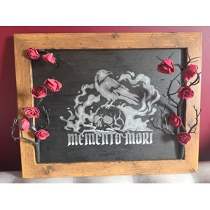 The Memento Mori Botanical Frame - Dark Romanticism Art