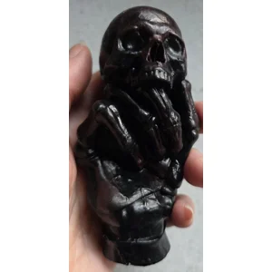The Grip of Death Skull Sculpture - Eco-Resin Curio Piece