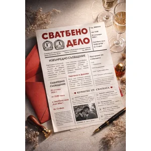 Покана за сватба - вестник 
