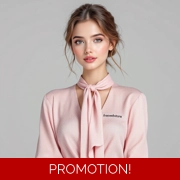 Pink Tie Neck Blouse