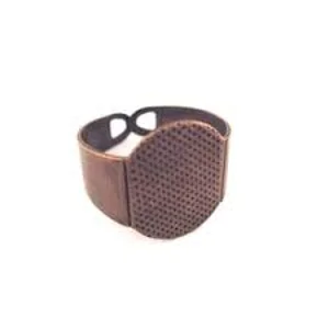 Adjustable Ring Blank 15 x 11 mm,  Antique Copper Plated Brass