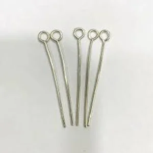 Silver eye Pins, 25 mm (10)