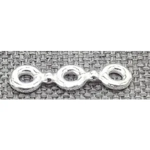 Sterling Silver Spacer Beads 3 holes